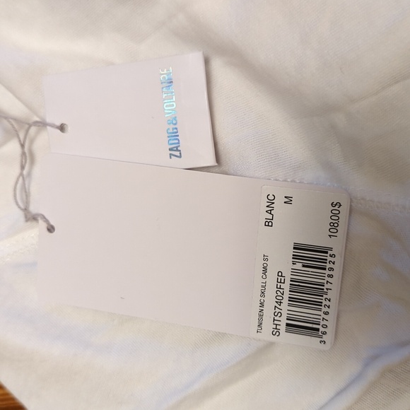 NWT Zadig & Voltaire Tunisien MC skull camo tee size medium - Picture 4 of 11